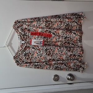 NWT JESSICA SIMPSON LONG SLEEVES FLORAL BOHO BLOUSE